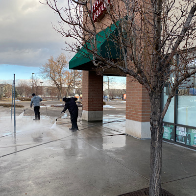 Hot water pressure washing Longmont Colorado