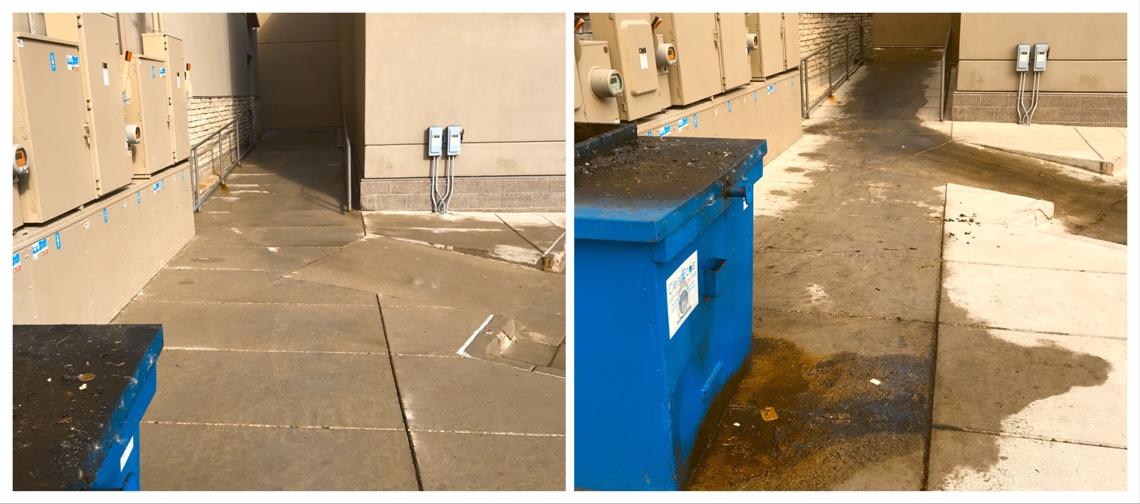 Concrete cleaning Fort Collins, Loveland, Greeley, Windsor, Longmont, Berthoud, Wellington, Estes Park, Cheyenne Wyoming and surrounding areas.