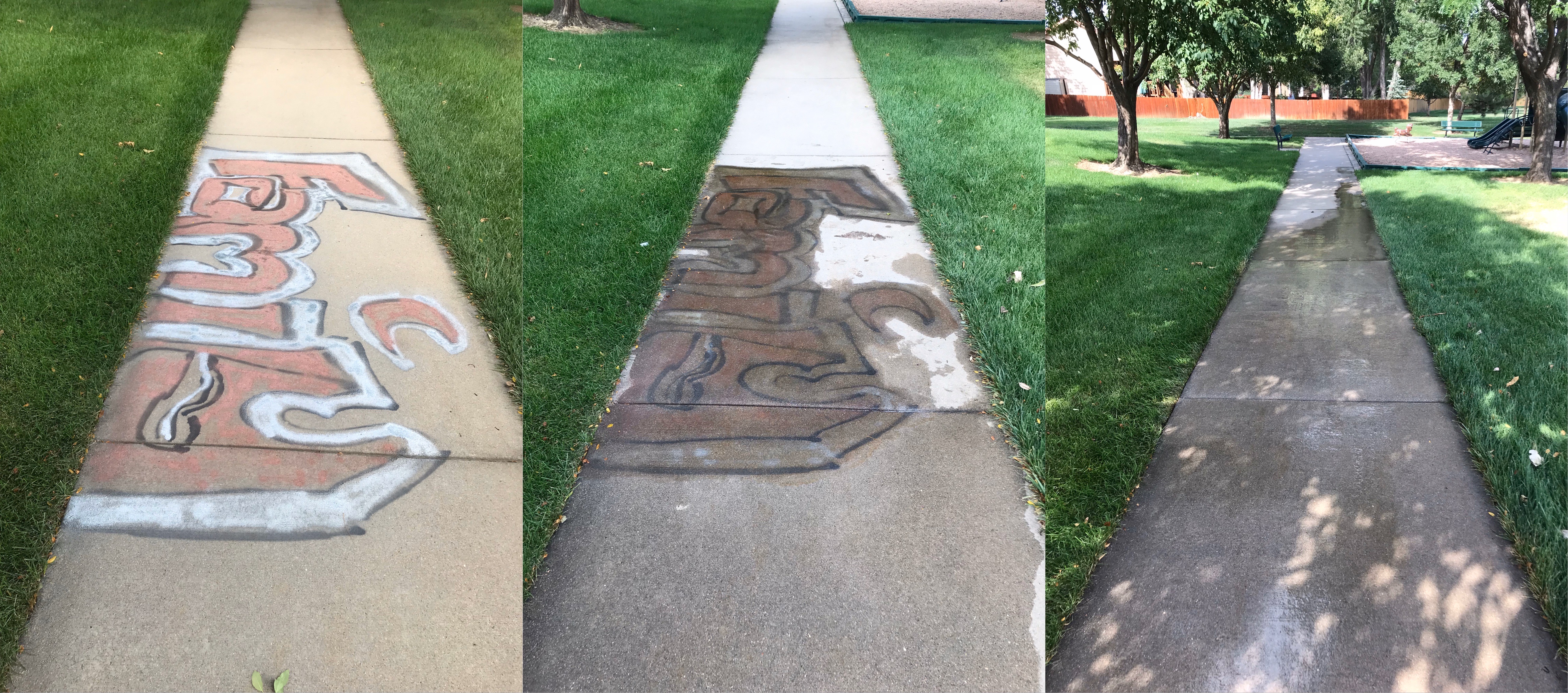 Concrete cleaning Fort Collins, Loveland, Greeley, Windsor, Longmont, Berthoud, Wellington, Estes Park, Cheyenne Wyoming and surrounding areas.